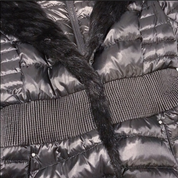 Laundry shelli segal fur lined hooded puffer coat - Picture 3 of 8